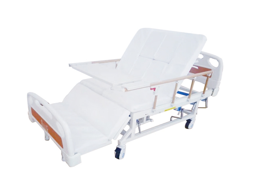 BR-C5 ABS床頭手搖翻身護(hù)理床(四角剎車(chē)、四檔護(hù)欄)